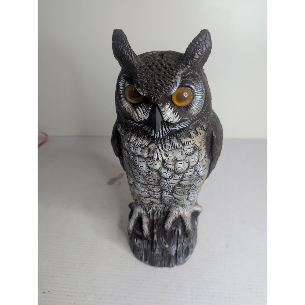 Vintage 1990 Dalens Products Plastic Garden Owl Blow Mold Decoy 16" Tall